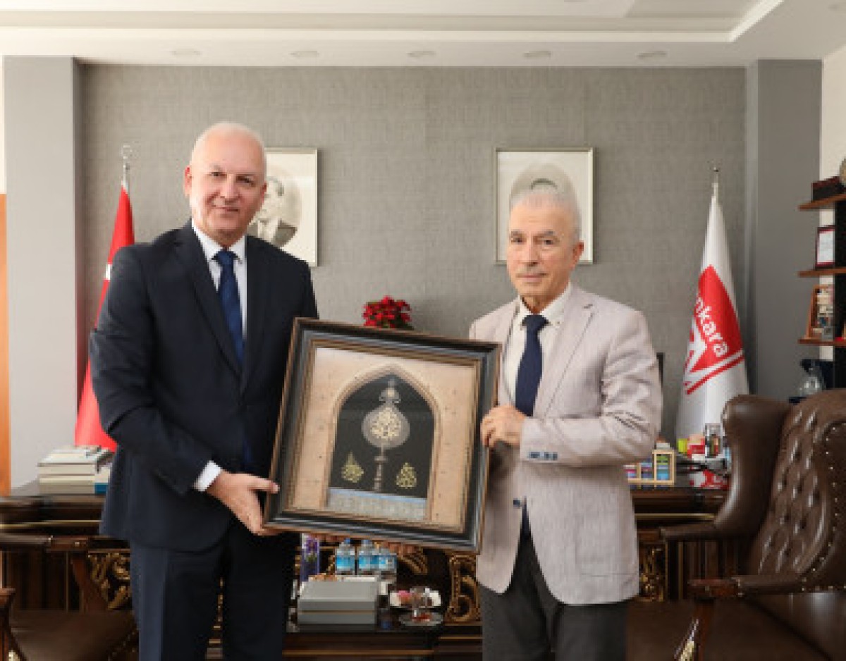 TÜRK AKADEMİSİ BAŞKANI, ANKARA HACI BAYRAM VELİ ÜNİVERSİTESİ REKTÖRÜ İLE GÖRÜŞTÜ